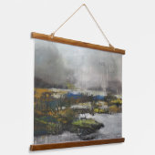 gefluister van een mistige beek hangend wandkleed (Gebogen)