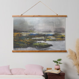 gefluister van een mistige beek hangend wandkleed
