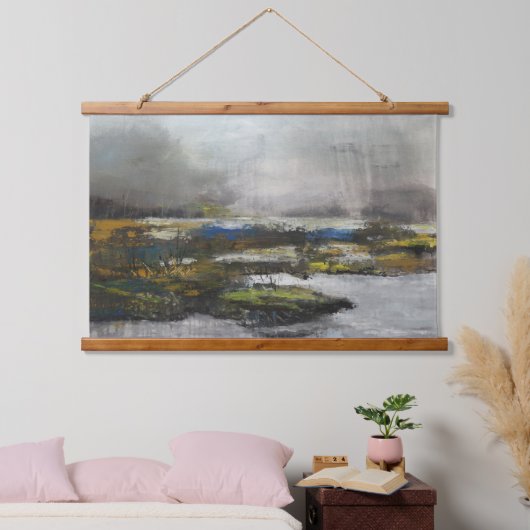 gefluister van een mistige beek hangend wandkleed (Slaapkamer)