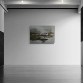 gefluister van een mistige beek perfect poster