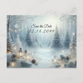 Gefluister van een winterzonnewende aankondigingskaart