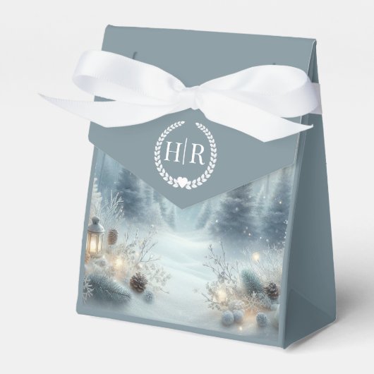 Gefluister van een winterzonnewende bedankdoosjes (Voorkant Zijde)