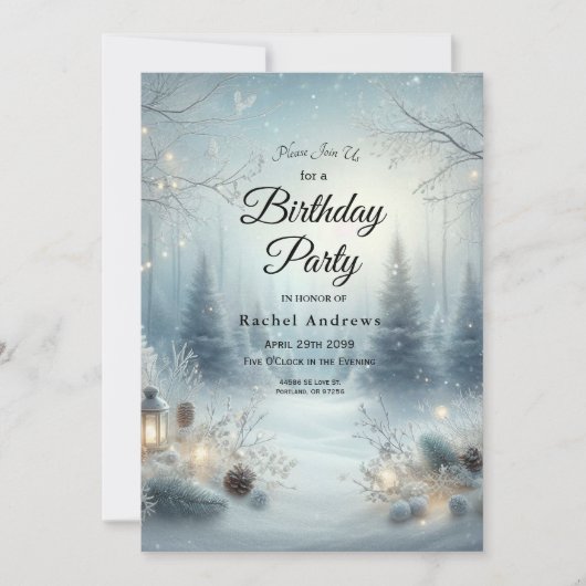 Gefluister van een winterzonnewende kaart (Voorkant)