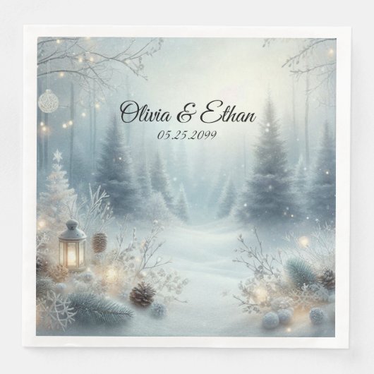 Gefluister van een winterzonnewende servet (Voorkant)