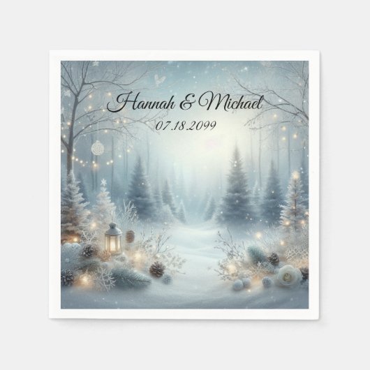 Gefluister van een winterzonnewende servet (Voorkant)