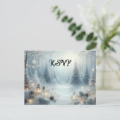 Gefluister van een winterzonnewende uitnodiging briefkaart (Staand voorkant)