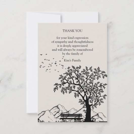 Gefluister van eenzaamheid bedankkaart (Voorkant)