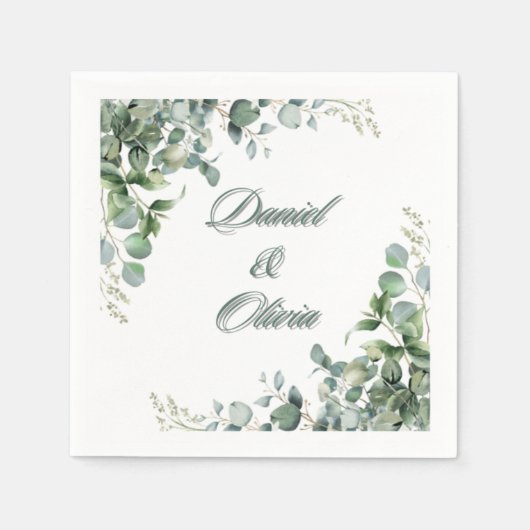 "Gefluister van Groen" Servet (Voorkant)