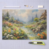 Gefluister van het rivierwater Aquarelschilderij Tissuepapier (Craft)
