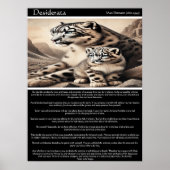 Gefluister van het wild: Desiderata Poster (Voorkant)