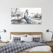 "Gefluister van Natuur: een moment van rust" 🌿🌸 Canvas Afdruk (Insitu (Slaapkamer))
