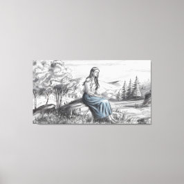 "Gefluister van Natuur: een moment van rust" 🌿🌸 Canvas Afdruk