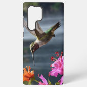 "Gefluister van Natuur: Kolibrie, Waterval, Samsung Galaxy Hoesje (Achterkant)