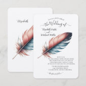 Gefluister van sierlijke elegantie minimalisme kaart (Voorkant / Achterkant)