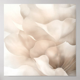 Gefluisterde Bloemblaadlagen – Abstracte Bloei #1 Poster