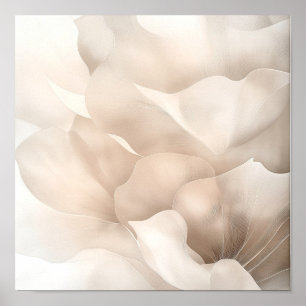 Gefluisterde Bloemblaadlagen – Abstracte Bloei #1 Poster