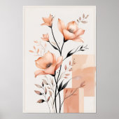 Gefluisterde Bloemvormen Poster (Voorkant)