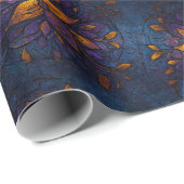 Gefluisterde echo's - Mythisch blauw Cadeaupapier (Rol Hoek)