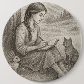 Gefluisterde herinneringen ronde button 6,0 cm (Voorkant)