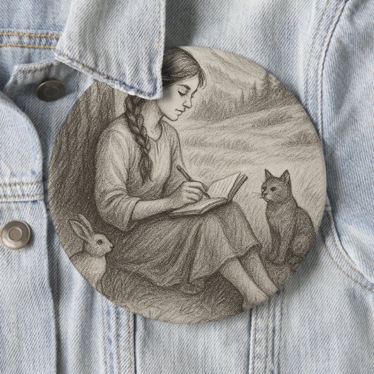 Gefluisterde herinneringen ronde button 6,0 cm (In situ)