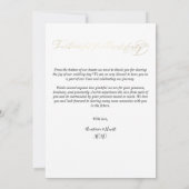 Gefluoreerde kalligrafie Weddenschap Bedankt (Achterkant)