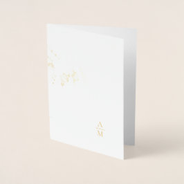 Gefluste Eucalyptus Wedding Gold Foil uitnodiging
