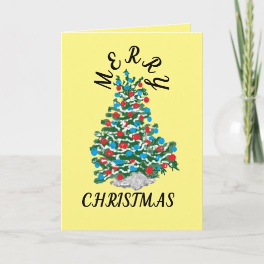 Gefluste feestdag Kaart: MERRY CHRISTMAS Feestdagen Kaart (Voorkant)