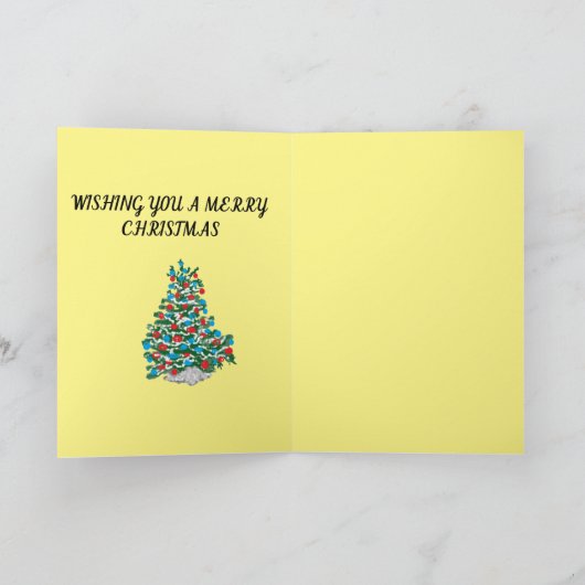 Gefluste feestdag Kaart: MERRY CHRISTMAS Feestdagen Kaart (Binnen)