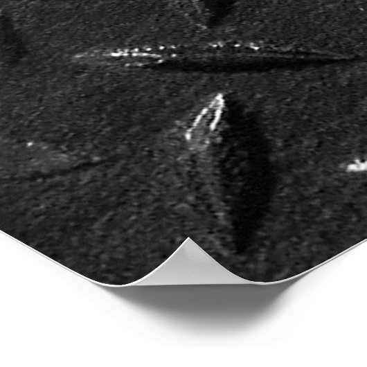 gefluteerde metalen textuur in zwarte kleur poster (Hoek)