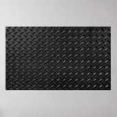 gefluteerde metalen textuur in zwarte kleur poster (Voorkant)