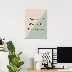 Gefocust werk Niet storen Stille ruimte beschikbaa Poster