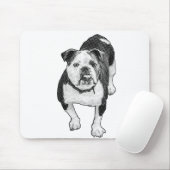 Gefocuste Bulldog, Stip Bureaublad Accent Muismat (Met muis)
