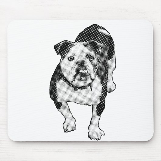 Gefocuste Bulldog, Stip Bureaublad Accent Muismat (Voorkant)
