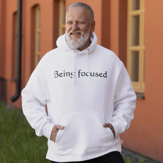Gefocuste Minimalistische Quote Hoodie
