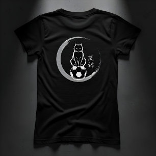 Gefocuste Voetbal Kat - Meisjes Trainingsmateriaal T-shirt