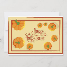 Gefombardeerd wenskaart Happy Halloween-typografie Bedankkaart