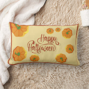 Gefombardeerd wenskaart Happy Halloween-typografie Kussen