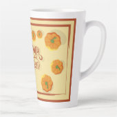 Gefombardeerd wenskaart Happy Halloween-typografie Latte Mok (Rechts)