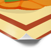 Gefombardeerd wenskaart Happy Halloween-typografie Perfect Poster (Hoek)