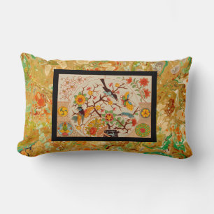 Gefompelde vogels en Butterflies Lumbar Pillow Kussen