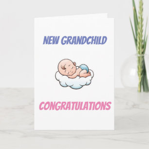 GEFONEERDE GRANDPARENTEN OVER NIEUWE GRANDCHILD KAART