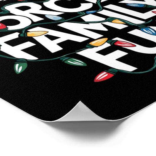 Geforceerd Familie Fun Sarcastische Kerst Grappig Poster (Hoek)