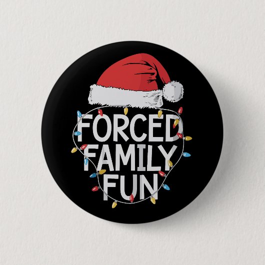 Geforceerd Familiefun Sarcasme Kerst Grappig Ronde Button 5,7 Cm (Voorkant)