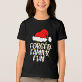 Geforceerd Familiefun Sarcasme Kerst Grappig Tri-Blend Shirt (Voorkant)