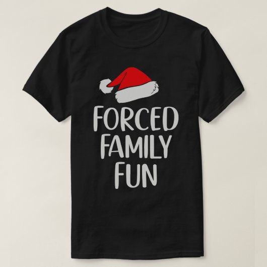 Geforceerde familie met Sarcastisch kerstfeest T-shirt (Design voorkant)