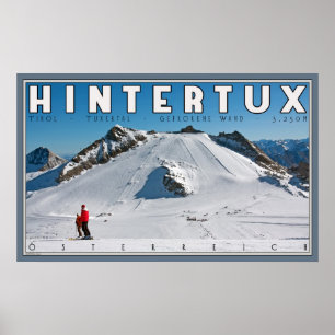 Geforene Wand bij Hintertux Poster
