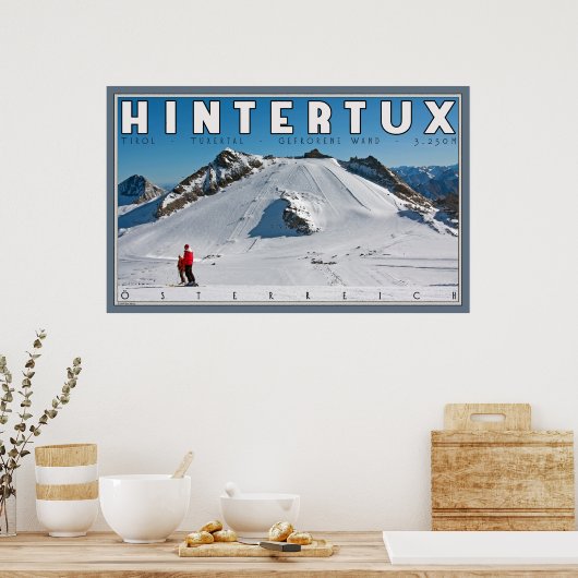 Geforene Wand bij Hintertux Poster (Keuken)