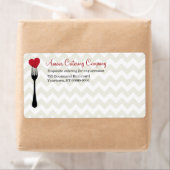 GeForked Heart Restaurant/Catering Shipping Etiket (Insitu)