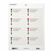GeForked Heart Restaurant/Catering Shipping Etiket (Full Sheet)