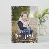 Geformatteerd geluk Nieuwjaar feestdag Fotokaart Feestdagenkaart (Staand voorkant)
